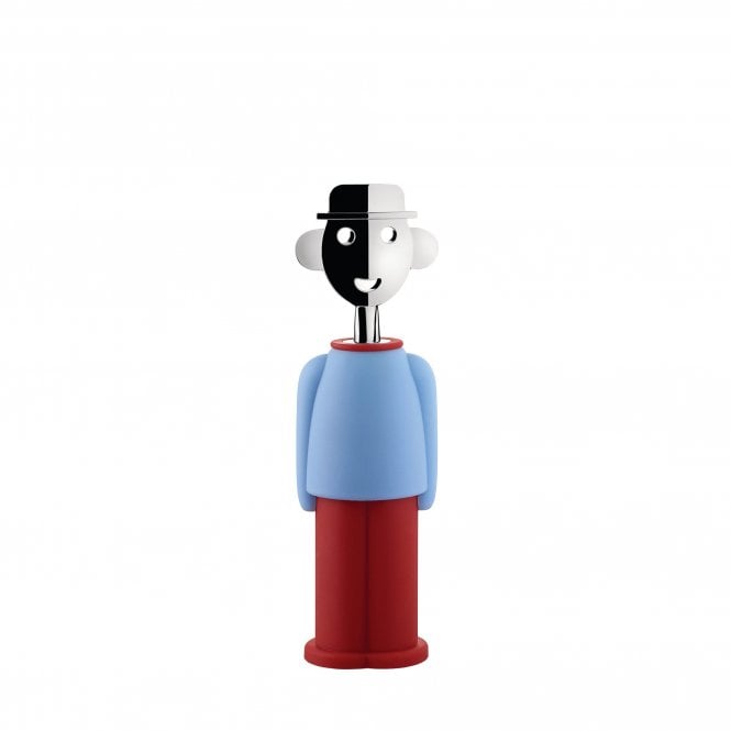 Alessi Alessandro Corkscrew - Light Blue & Red