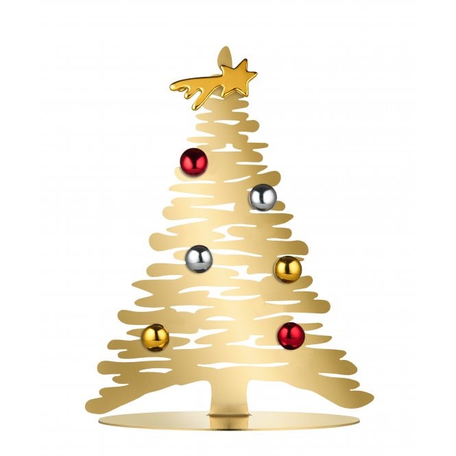 Alessi Bark Steel Christmas Tree - Small Gold Plated 30cm