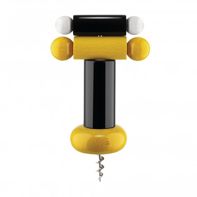 Alessi Beech Corkscrew - Black, Yellow and White