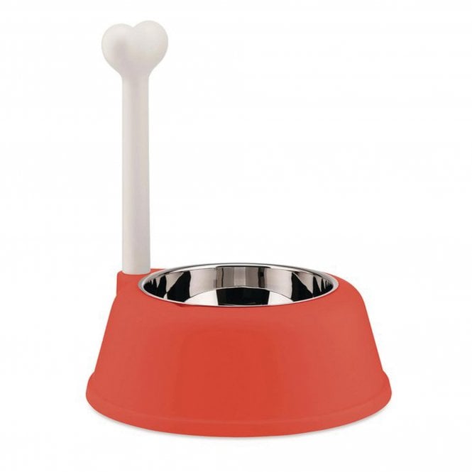 Alessi Lupita Dog Bowl - Red Orange
