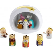 Presepe Nativity White Set of 10