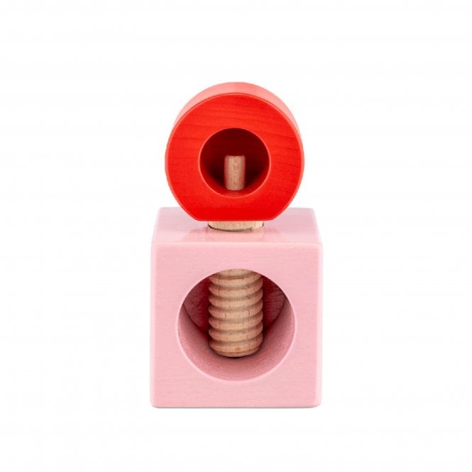Alessi Twergi Beech Wood Nutcracker | Pink/Red | ES20 2