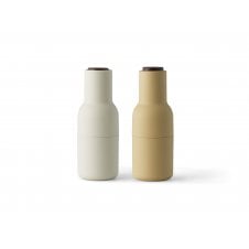 Bottle Grinders | Barley & Beige | Walnut Top | Set of 2