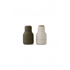 Bottle Grinders | Small | 11.5cm | Hunting Green/Beige | Walnut Lid