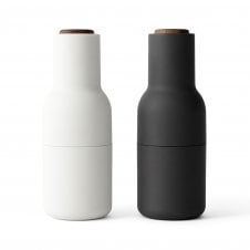 Bottle Grinders with Walnut Top | Set of 2 | Ash & Carbon