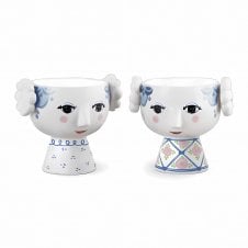 Eva Tealight Holders | Set of 2 | Blue/Pink | 6.5cm