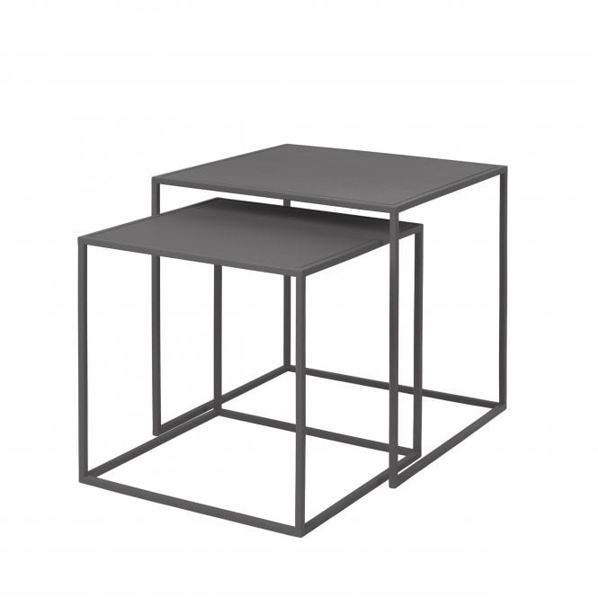 Blomus Fera Nest of Side Tables - Steel Grey Set of 2