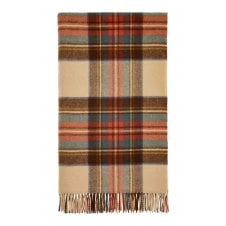 Antique Dress Stewart Tartan Lambswool Throw
