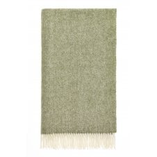 British Lambswool Herringbone Throw | Green