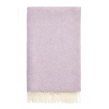 British Lambswool Herringbone Throw | Lilac