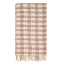 British Lambswool Throw | Chevron | Pink