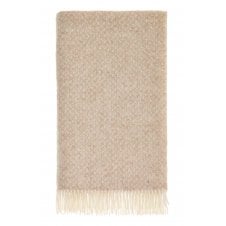 British Lambswool Throw | Spiral | Natural