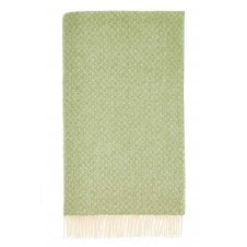 British Lambswool Throw | Spiral | Sage Green