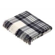 Dress Grey Stewart Tartan Lambswool Throw