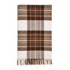 Dress Stewart Tartan Lambswool Throw | Natural