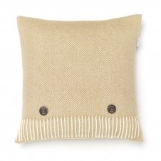 Herringbone Merino Lambswool Cushion - Natural