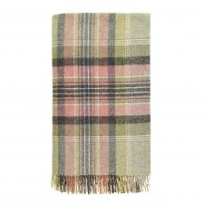 Kintyre Check Pure New Wool Throw | Green