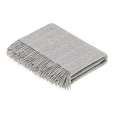 Luxury Lambswool Pinstripe Throw | Grey