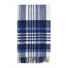 Luxury Merino Lambswool Lulworth Throw - Harbour Blue