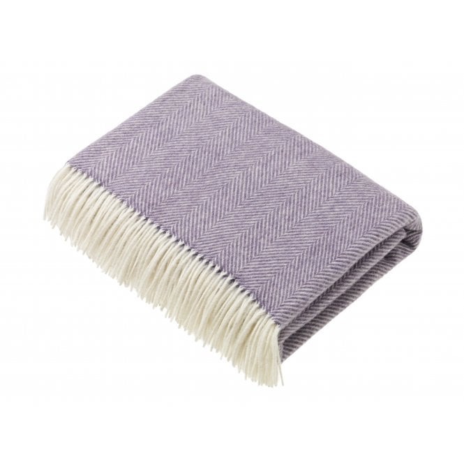 Bronte By Moon Merino Lambswool Herringbone Throw - Clover