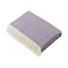 Merino Lambswool Herringbone Throw - Clover