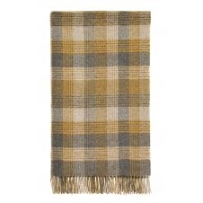 Merino Lambswool Patchwork Throw | Gold