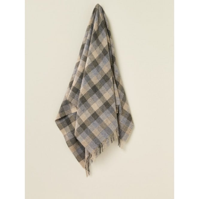 Bronte By Moon Merino Lambswool Patchwork Throw | Natural