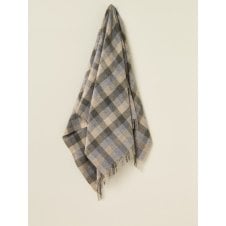 Merino Lambswool Patchwork Throw | Natural