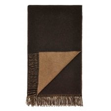 Merino Lambswool Throw | Double-sided | Chocolate & Camel