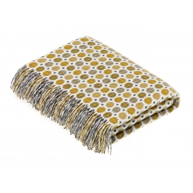 Bronte By Moon Milan Luxury Merino Lambswool Throw - Gold