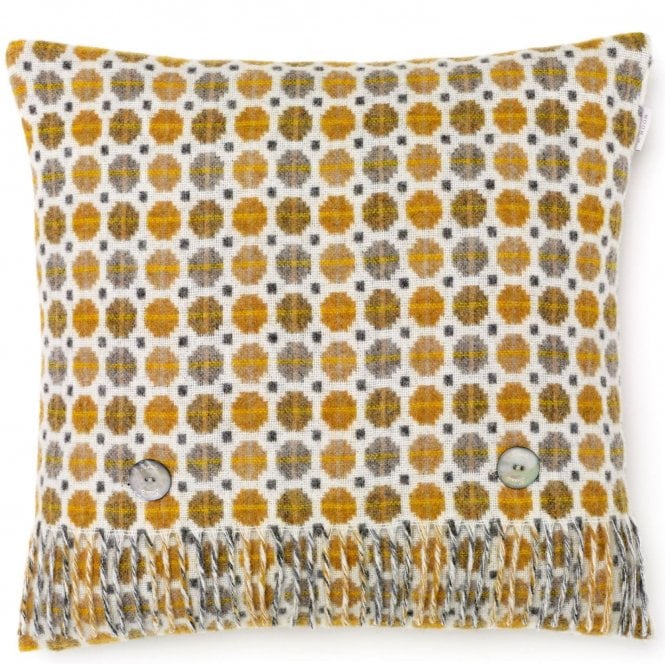 Bronte By Moon Milan Merino Lambswool Cushion - Gold
