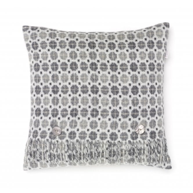 Bronte By Moon Milan Merino Lambswool Cushion - Grey