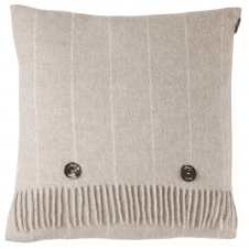 Pinstripe Luxury Merino Lambswool Cushion - Beige
