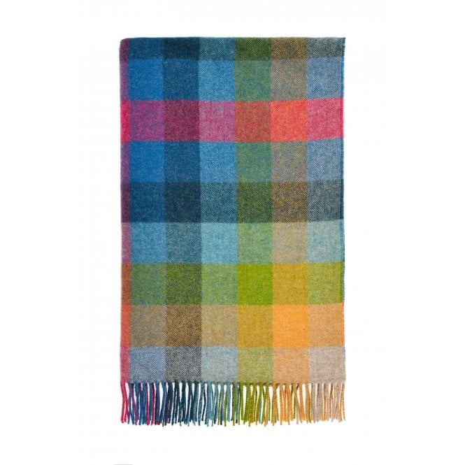 Bronte By Moon Pure New Wool Harlequin Check Throw | Tutti Frutti