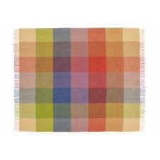 Pure Wool Alfresco Check Throw - Harland Sunset