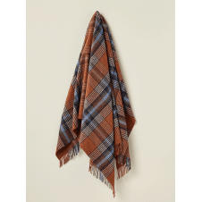 Pure Wool Christchurch Check Throw | Rust