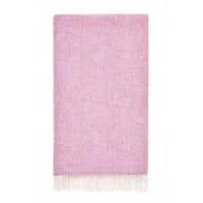 Pure Wool Herringbone Throw | Pale Pink