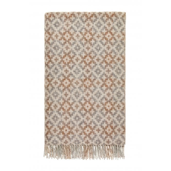 Bronte By Moon Pure Wool Throw | Dartmouth | Natural