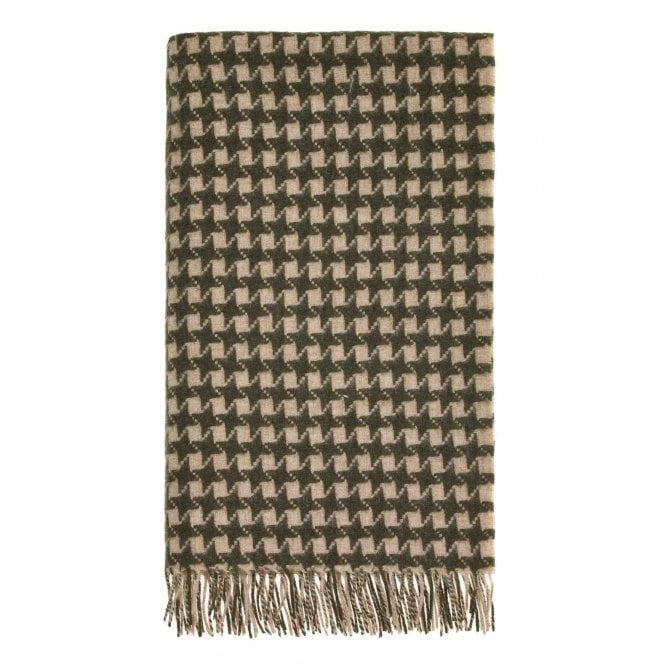 Bronte By Moon Pure Wool Throw | Star | Green