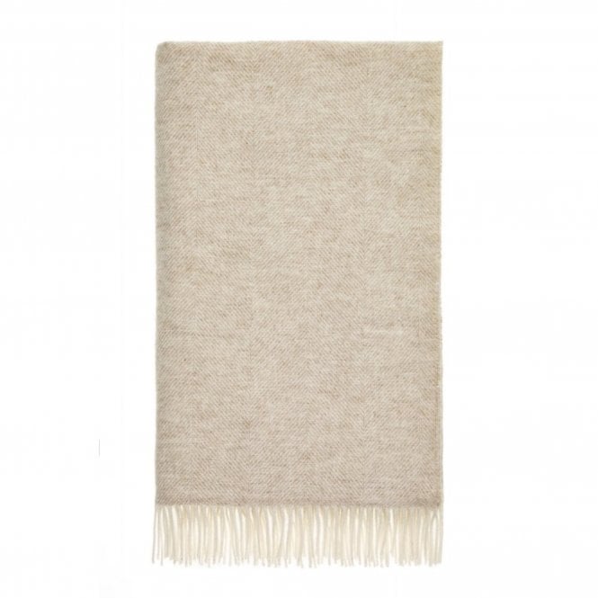 Bronte By Moon Pure Wool XL Throw | Natural | 220cm x 140cm 