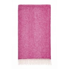 Shetland Herringbone Throw - Fuchsia