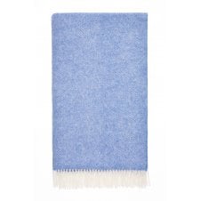 Shetland Herringbone Throw - Peacock