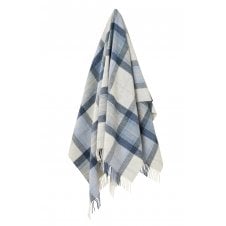 Skye Check Pure New Wool Throw | Blue