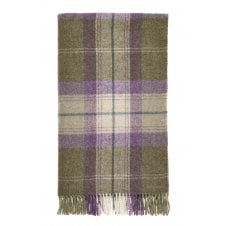 Skye Check Pure New Wool Throw | Heather