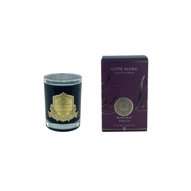 Cote Noire Rose Oud 185g Soy Blend Candle | Gold