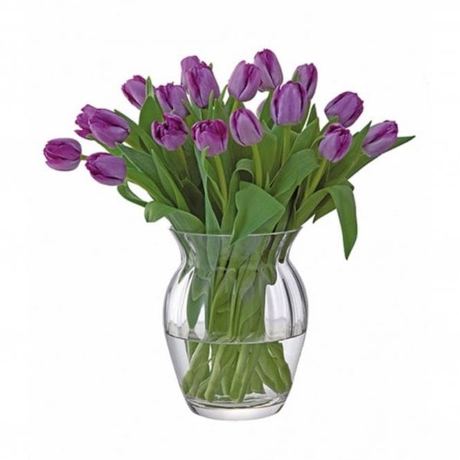Dartington Crystal Florabundance Handmade Crystal Glass Tulip Vase