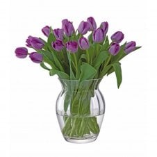 Florabundance Handmade Crystal Glass Tulip Vase