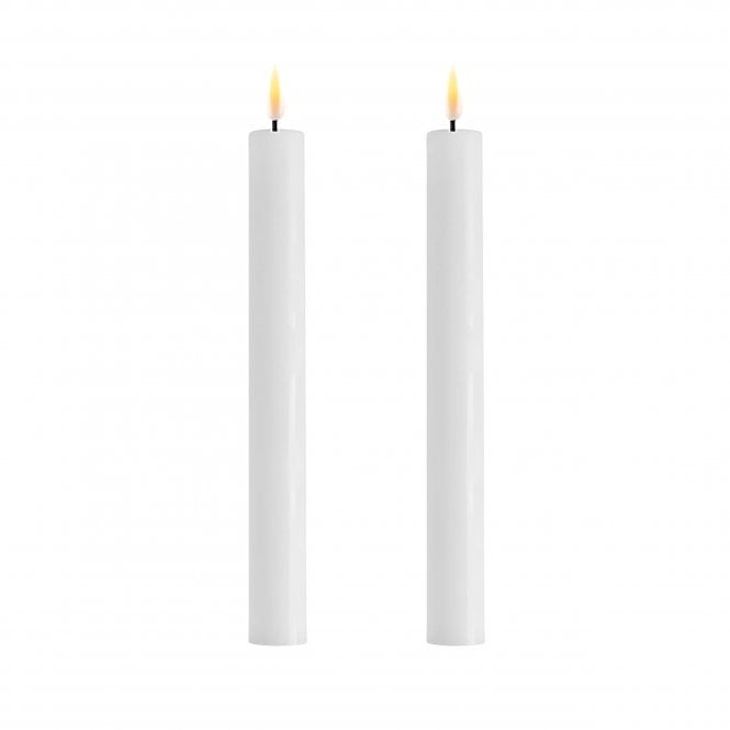 Deluxe Homeart Real Flame LED Dinner Candle | 24cm | Set of 2