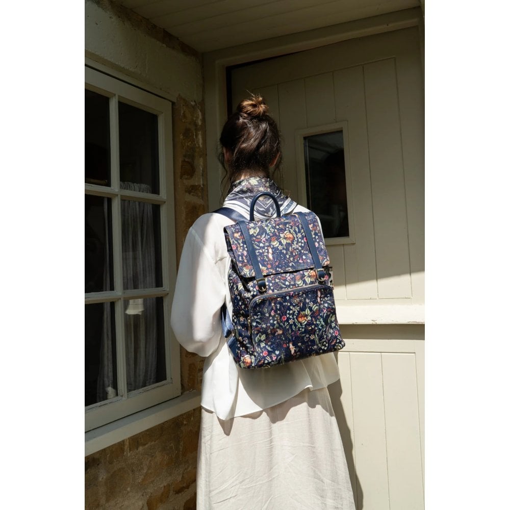 Fable England Wolf Garden Small Navy Zip Purse | Black by Design display picture 3