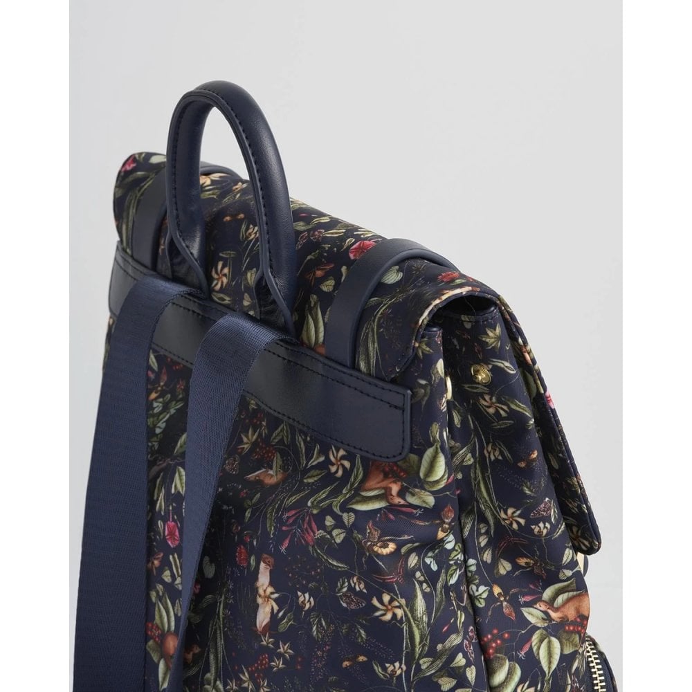 Fable England Wolf Garden Small Navy Zip Purse | Black by Design display picture 2